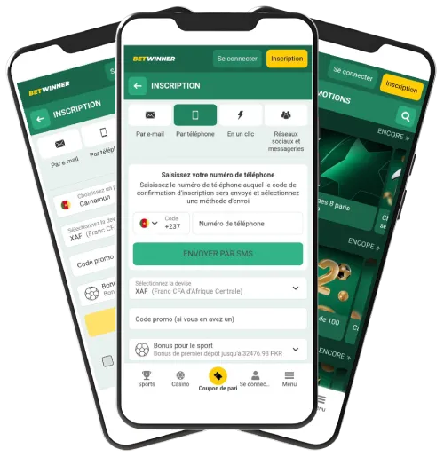 Étapes pour s'inscrire à Betwinner au Cameroun