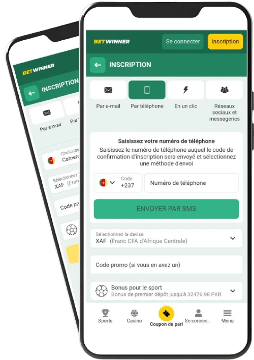 Comment s'inscrire à Betwinner